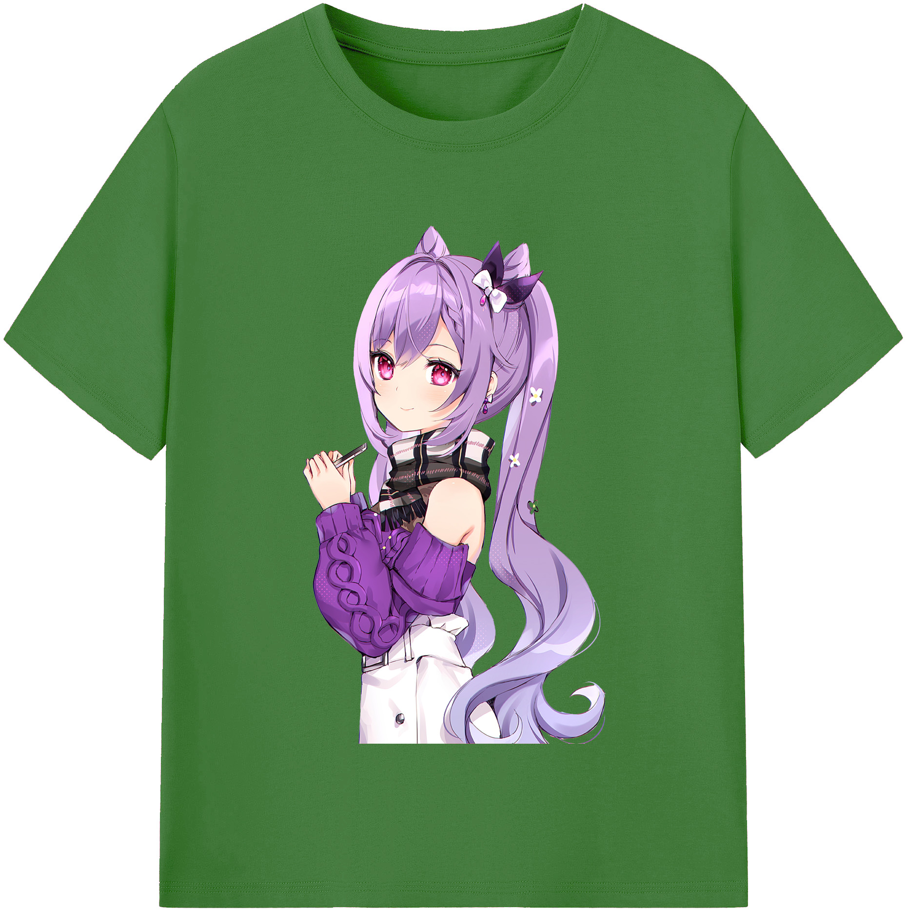 げんし神 刻晴 こくせい genshin Kokusei レディースカジュアルプリントTシャツ（綿100％）